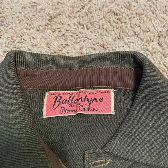 VTG Ballantyne Bonnie Cashin Green Cashmere Cardigan Small - Picture 4 of 10